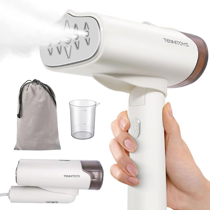 1000w Travel Garment Steamer for Clothes: Foldable Portable Handheld Clothing by Tenhitoys