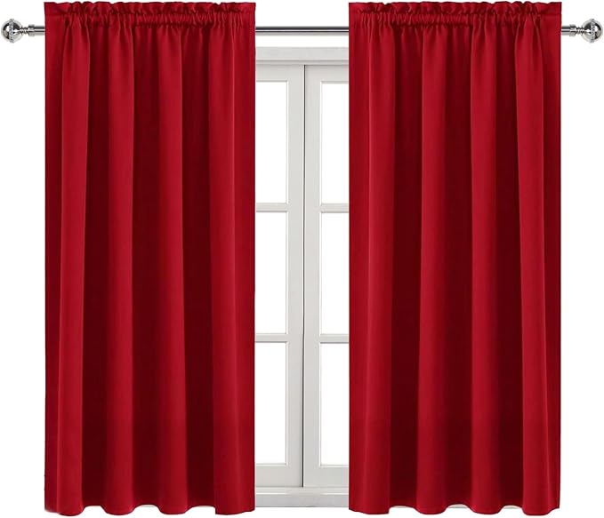 DWCN Christmas Red Blackout Curtains - Image 9