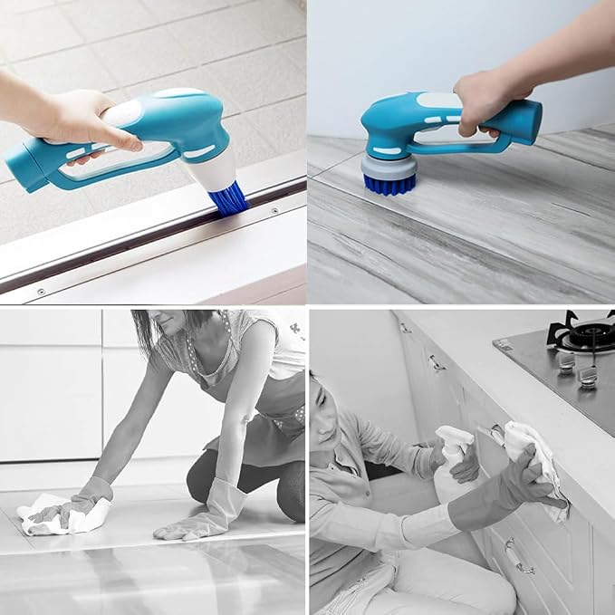Electric Scrubber Power Cordless, Portable 360 Handheld Washing Cleaning Machine - Image 5
