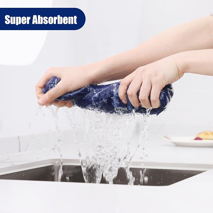 Homaxy Microfiber Kitchen Towels and Dishcloths Set, 16 Pack Soft and Absorbent - Image 3