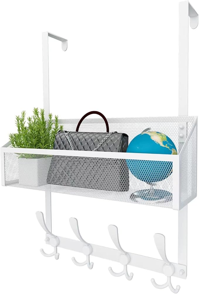 Over The Door Hooks Organizer, Coat Rack Over The Door Storage Hanger Towel Rack by Kaiferty