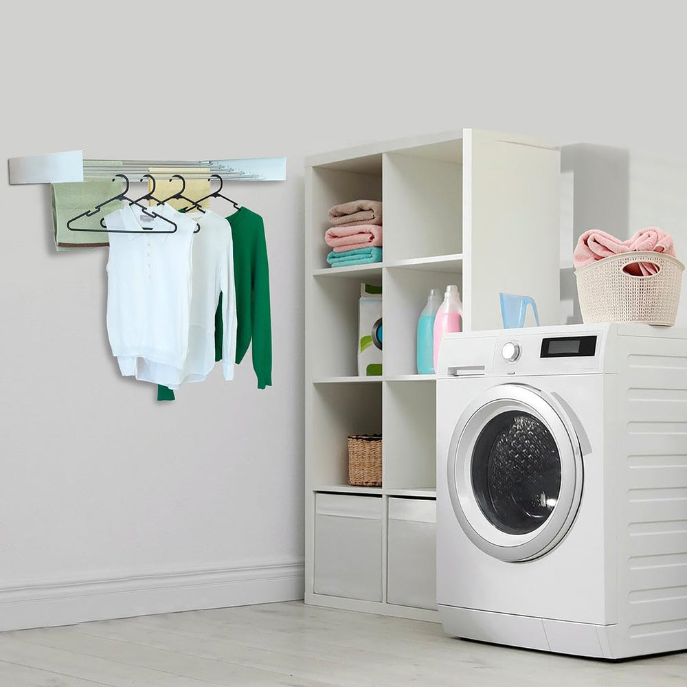COBRA Wall Mounted Clothes Drying Rack - 40" Foldable Accordion Laundry ...
