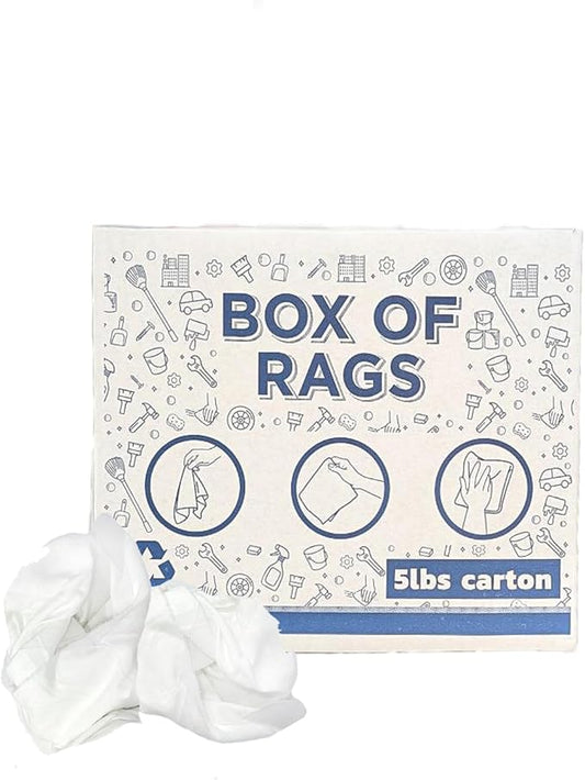 Recycled White Sheeting Cleaning Rags – Lint Free White Cotton Cloths - Image 2
