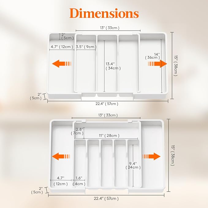 Lifewit Silverware Drawer Organizer and Utensil Organizer Set, Expandable - Image 3