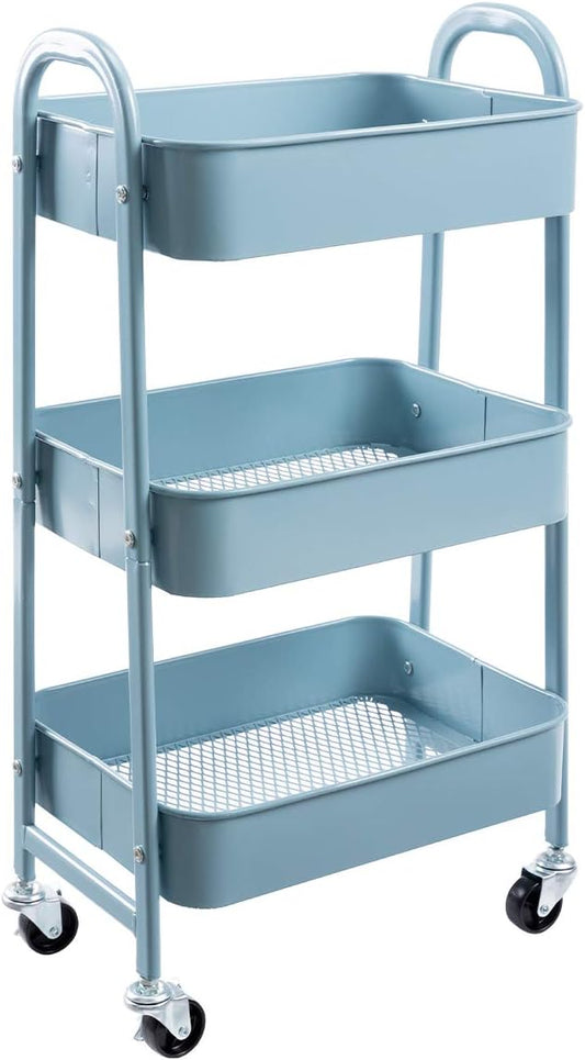 AGTEK Makeup Cart, Movable Rolling Organizer Cart by AGTEK