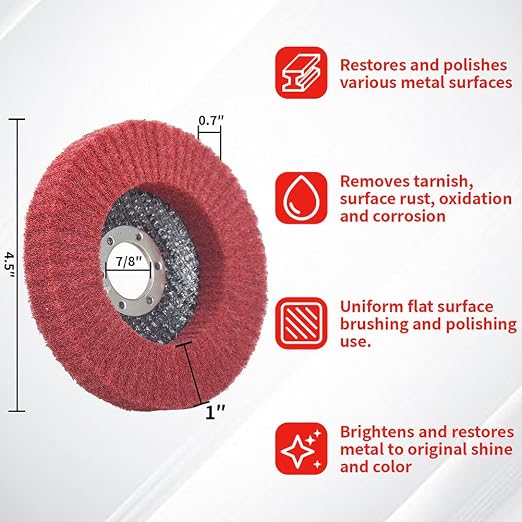 10Pcs 320 Grit Scour Flap Disc 4 1/2 Inch Angle Grinder Attachment General - Image 2