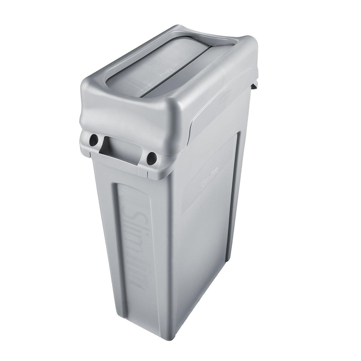 Rubbermaid Commercial Products SLIM JIM Swing Lid for Use with 16/23 GAL Vented Slim Jim Containers, for Kitchens/Classrooms/Offices/Back of House, Black
