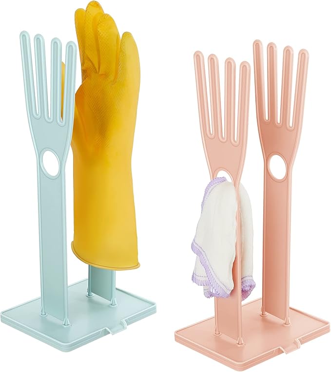 Nuenen 2 Pieces Kitchen Glove Holder Glove Drying Rack Dryer Plastic Mitten by Nuenen