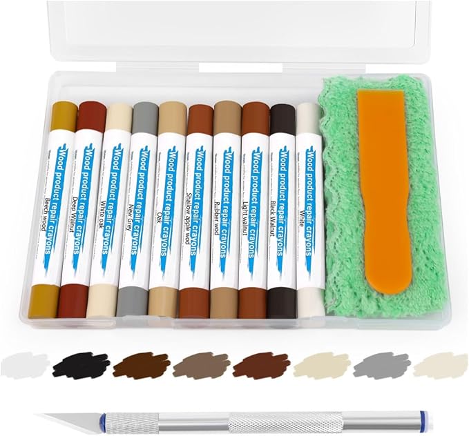 Wood Filler Sticks with 1P Box, 1P Knife, 1P Scraper and 1P Rag, Pletpet 10 by Unknown
