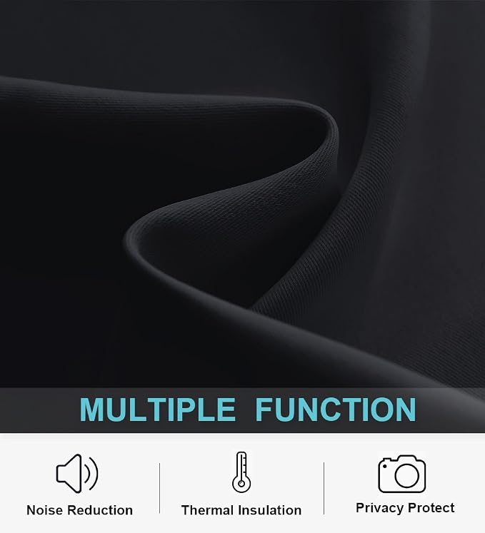 RYB HOME Blackout Curtains for Bedroom, Back Tab Curtain Drapes for Dining - Image 7