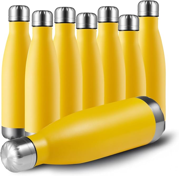 MEWAY 17oz Sport Water Bottle 8 Pack Vacuum Insulated Stainless Steel by MEWAY