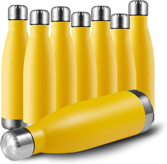 MEWAY 17oz Sport Water Bottle 8 Pack Vacuum Insulated Stainless Steel by MEWAY