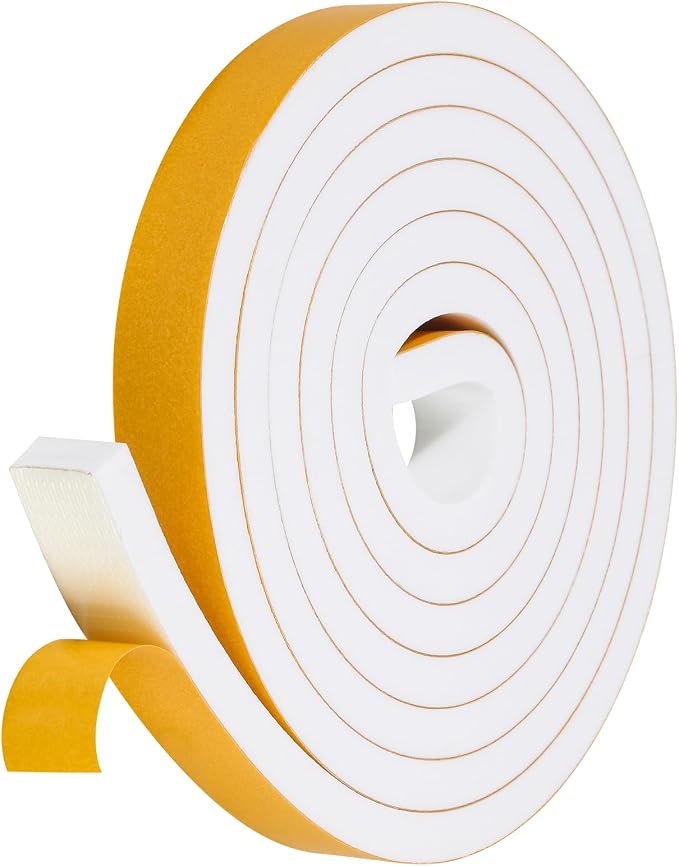 Weather Stripping Seal for Door Window, 10Feet High Density Foam Tape, by Amzjjle