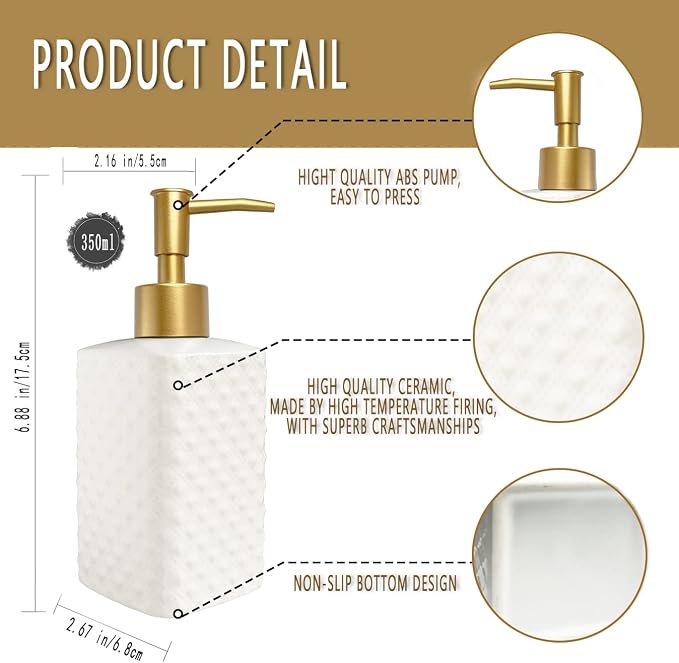Chic Unique White Soap Dispenser - Image 6