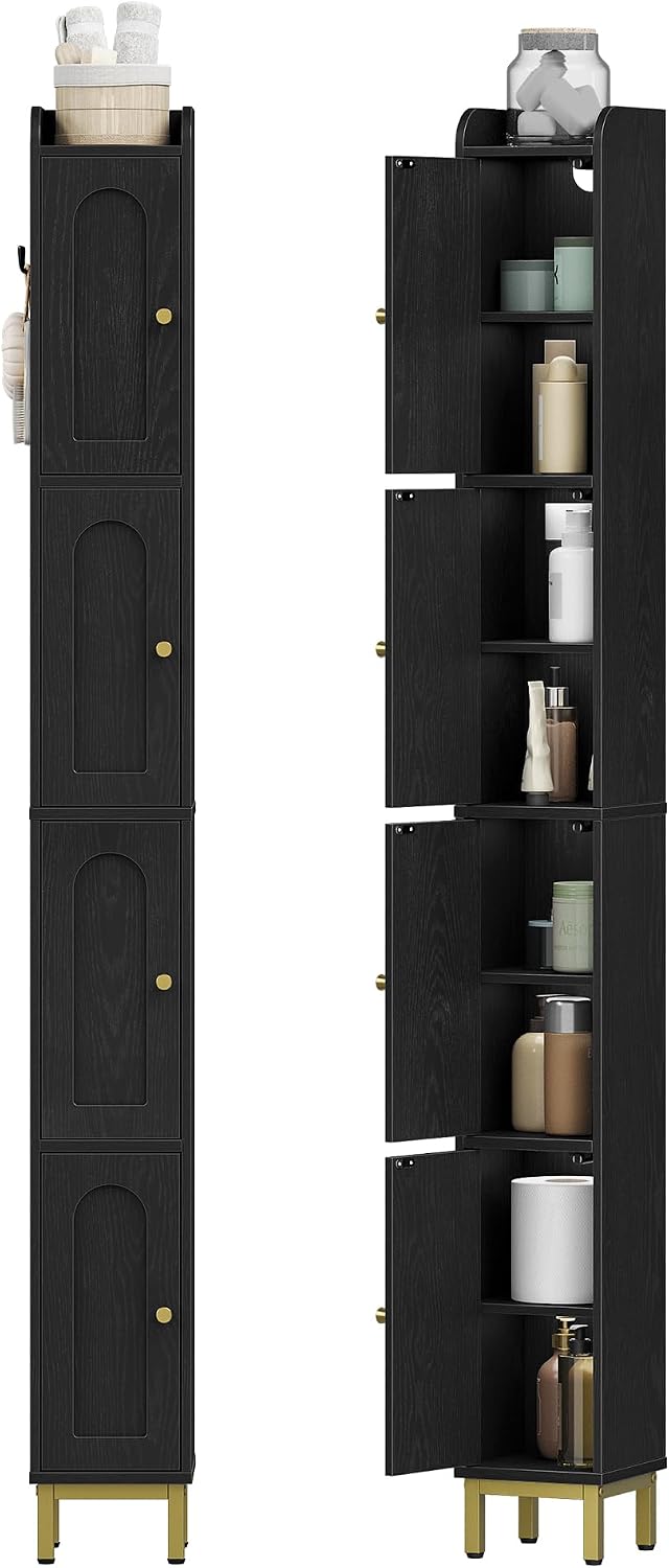 Hzuaneri 4-Tier Narrow Tall Storage Cabinet