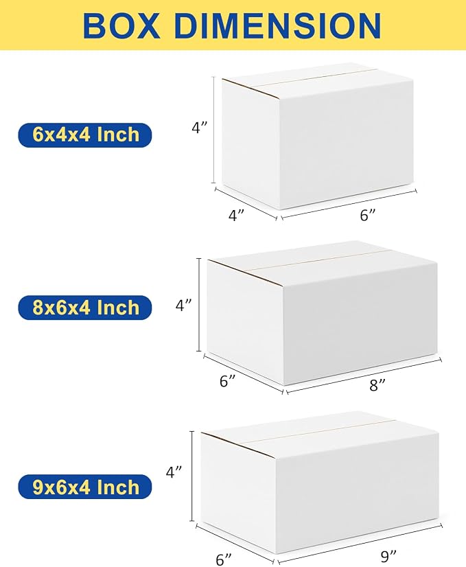 Assorted-Sizes-Shipping-Boxes-45-Pack: 6x4x4 & 8x6x4 & 9x6x4 - Image 3