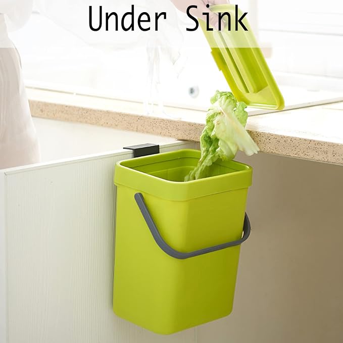 LALASTAR Small Plastic Trash Can, Hanging Small Trash Can - Image 3
