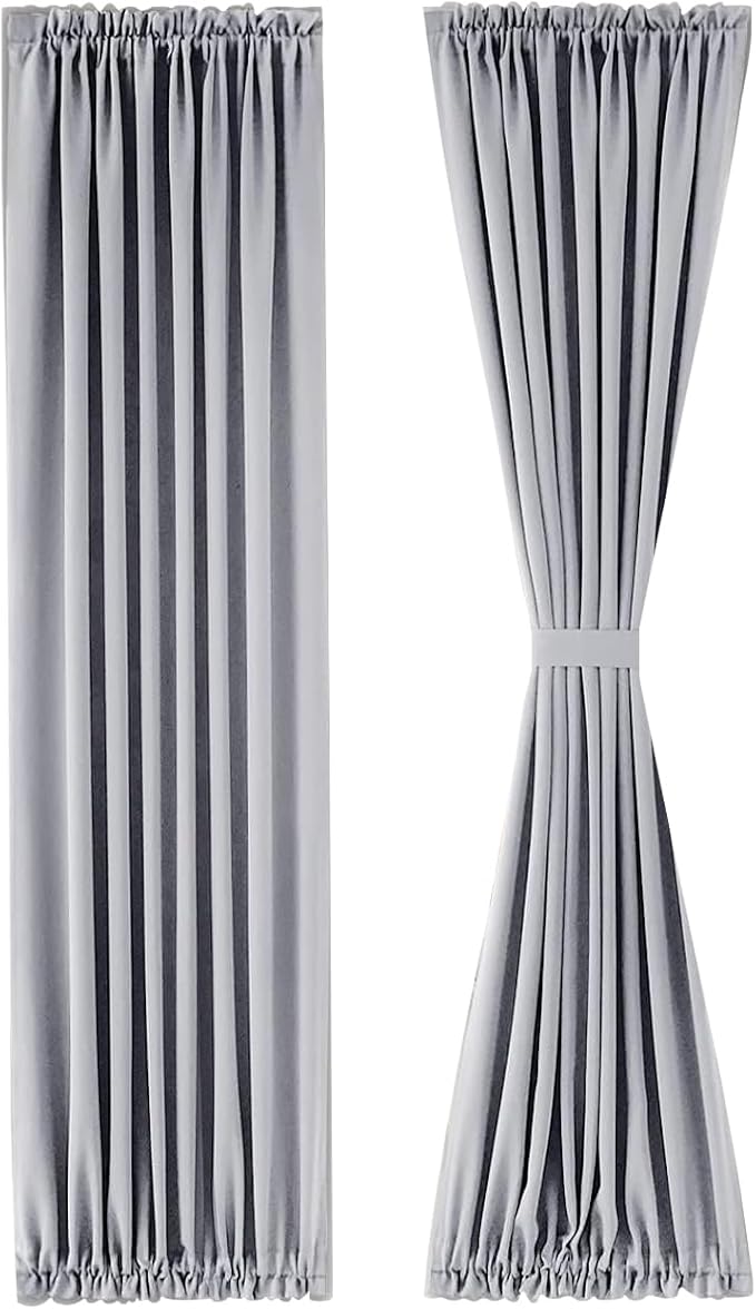 DWCN French Door Curtains – Rod Pocket Thermal Blackout Curtain - Image 6