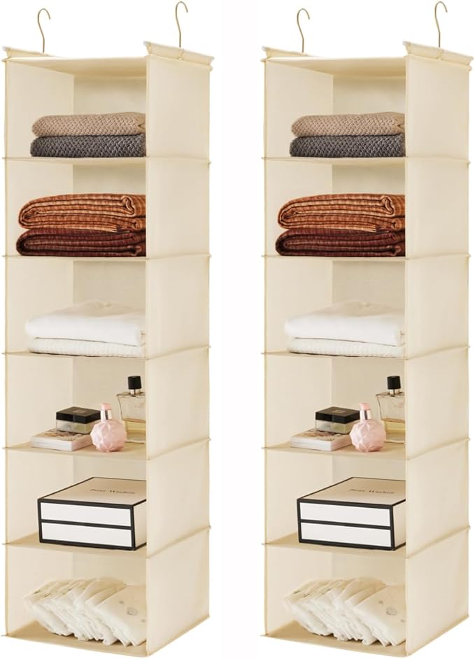 MAX Houser 6 Tier Shelf Hanging Closet Organizer, Closet Hanging Shelf by MAXHouser