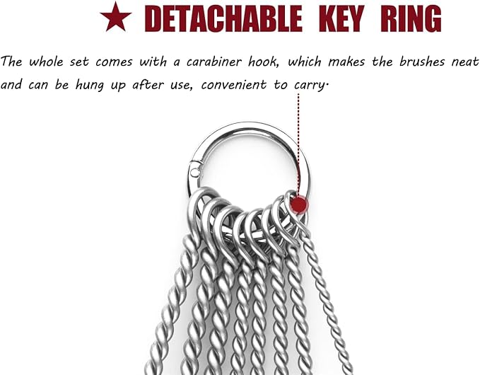 Pipe Cleaning Brush Set Stainless Steel Bristles, Stainless Steel Pipe Brush - Image 6