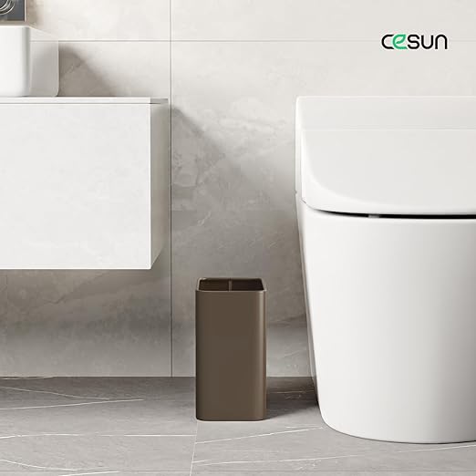Cesun Small Bathroom Trash Can, 2.1 Gallons, Stainless Steel, Home Office - Image 2