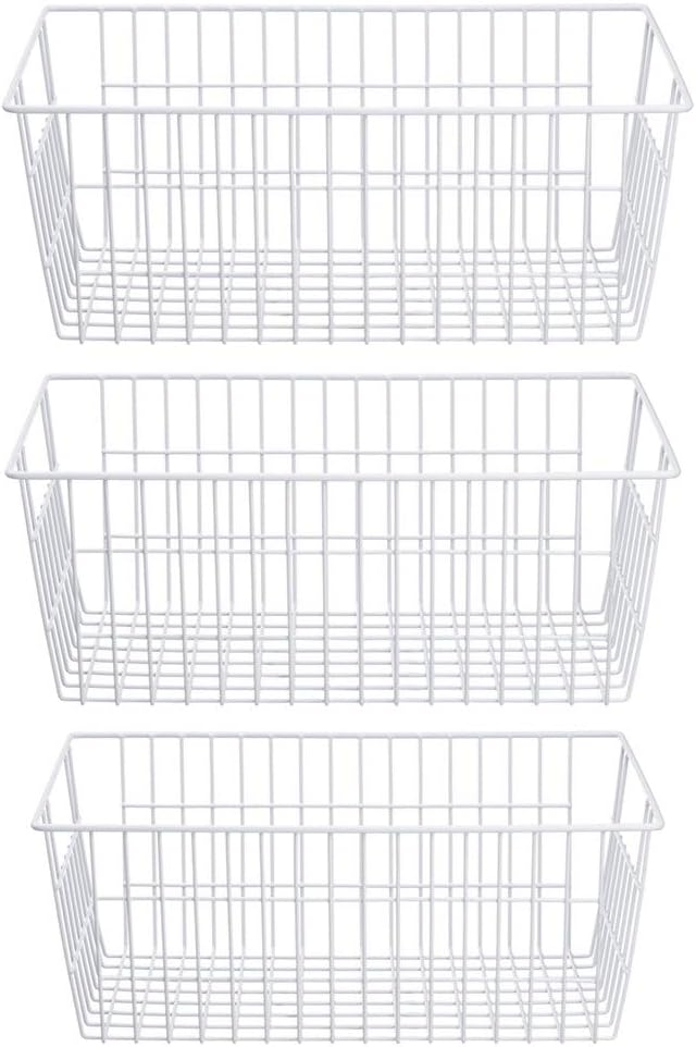 SANNO Freezer Baskets Wire Storage Baskets Closet Storage Baskets Bins by SANNO