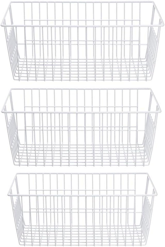 SANNO Freezer Baskets Wire Storage Baskets Closet Storage Baskets Bins by SANNO