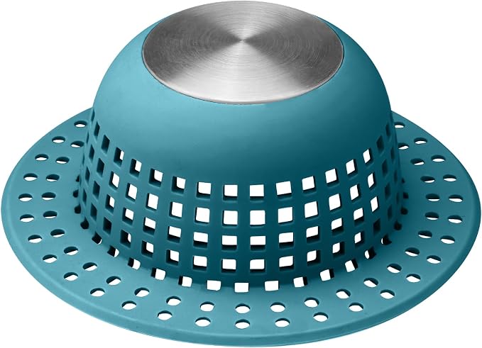 Shower Drain Hair Catcher, Bathtub Drain Cover Foldable Silicone Shower & Tub by SayGoodbyetoHairClogging