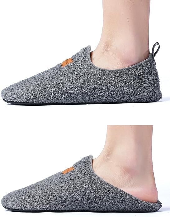 QZKDM Lightweight Slip on Grip Indoor House Slippers Barefoot Non Slip Home - Image 2