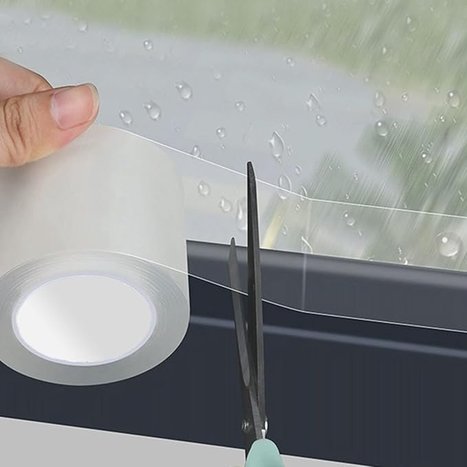 Transparent Window Weather Sealing Tape 2.76 Inch x 16.5 FT Weather Stripping by QoqooiceSnorkelingGear