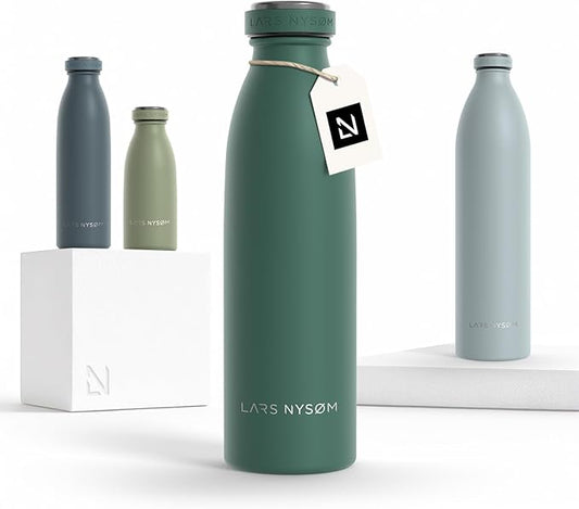 LARS NYSØM Stainless Steel Insulated Water Bottle 12oz 17oz 25oz 34oz 51oz | by LN