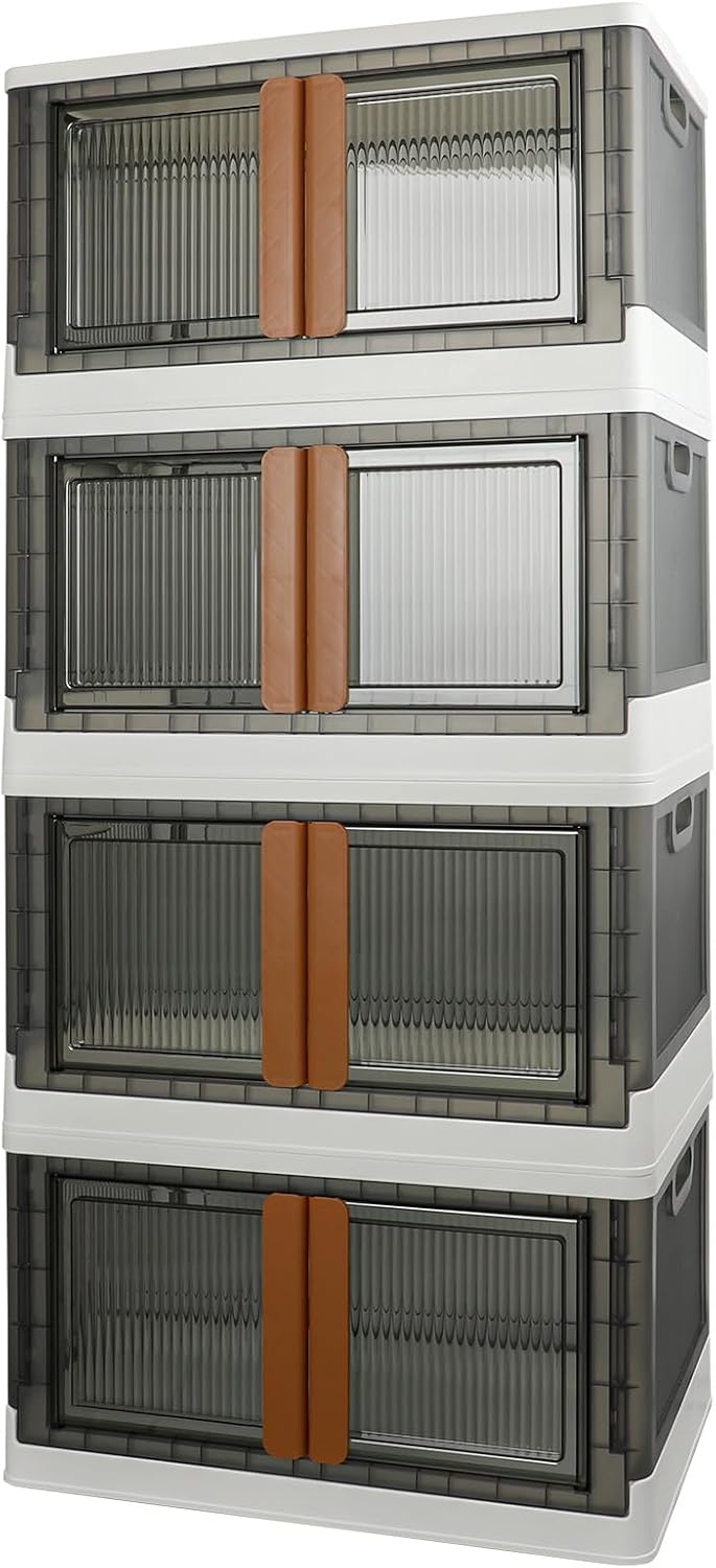 Storage Boxes, Extra Large Cabinet with Lids, 19 Gallon(72L) Capacity (Each O...