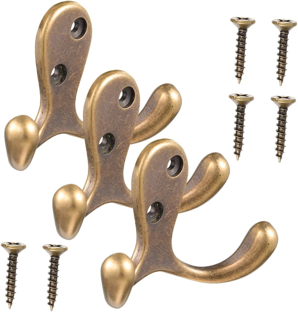 Zerodeko 2sets Copper Door Hook Wall Towel Hooks Multi-Purpose Hanger for Clo...
