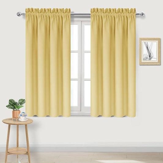 DWCN Blackout Curtains for Bedroom – Rod Pocket Thermal Insulated Noise by DWCN