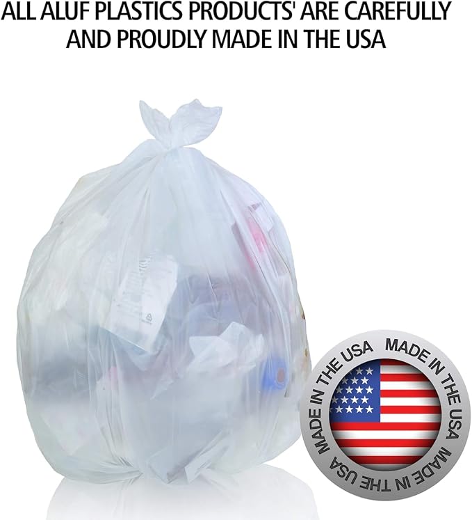 Aluf Plastics High Density Trash Bags, 30 Gallon, 10 Micron, - Image 4