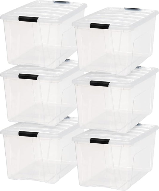 IRIS USA 72 Qt Stackable Plastic Storage Bins by IRISUSA