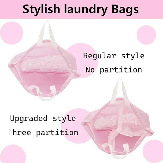 2 Pcs laundry bag with handles mesh laundry bags washing machine laundry totes - Image 5