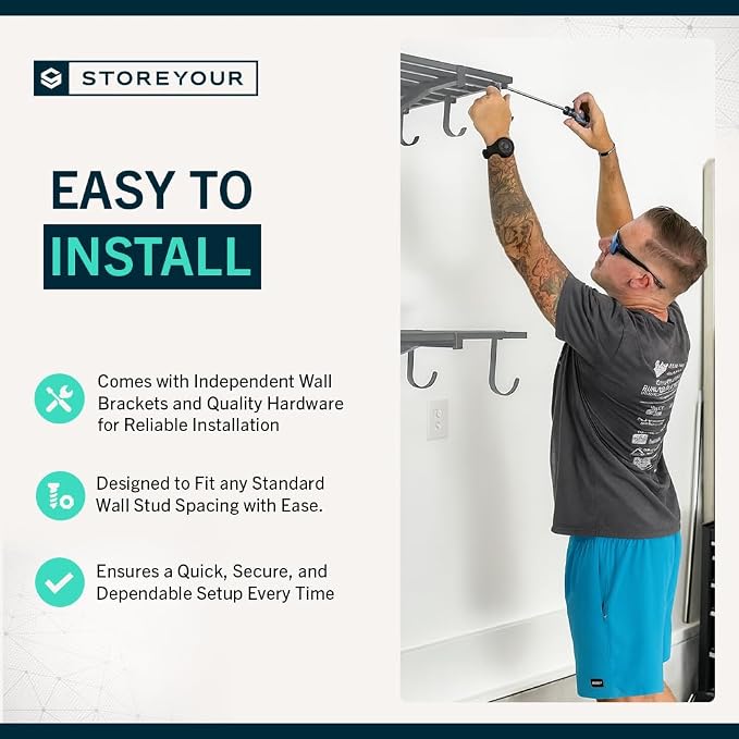 StoreYourBoard 2-Pack Heavy Duty Wall Shelves – Wall-Mounted Garage Storage - Image 3