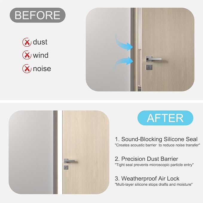 Heavy-Duty 36 ft x 2 in Weather Stripping, Extra Thick 2mm Door Draft Stopper - Image 4