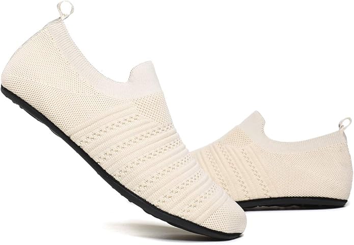 QZKDM Lightweight Slip on Grip Indoor House Slippers Barefoot Non Slip Home - Image 2