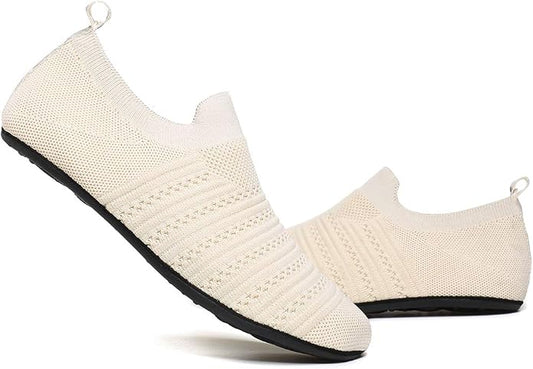 QZKDM Lightweight Slip on Grip Indoor House Slippers Barefoot Non Slip Home - Image 2