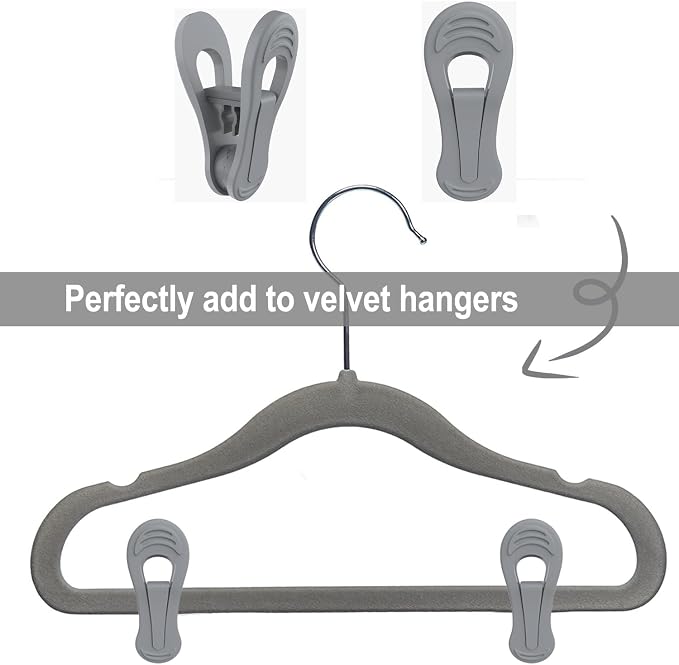 Grey Hanger Clips 50 PCS - Image 3