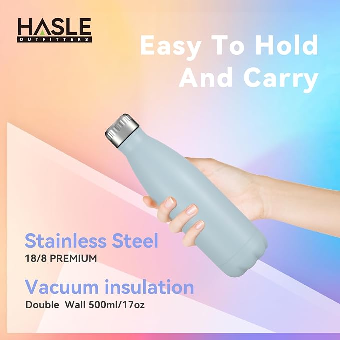 HASLE OUTFITTERS 17oz Stainless Steel Water Bottles, Vacuum Insulated Water - Image 3