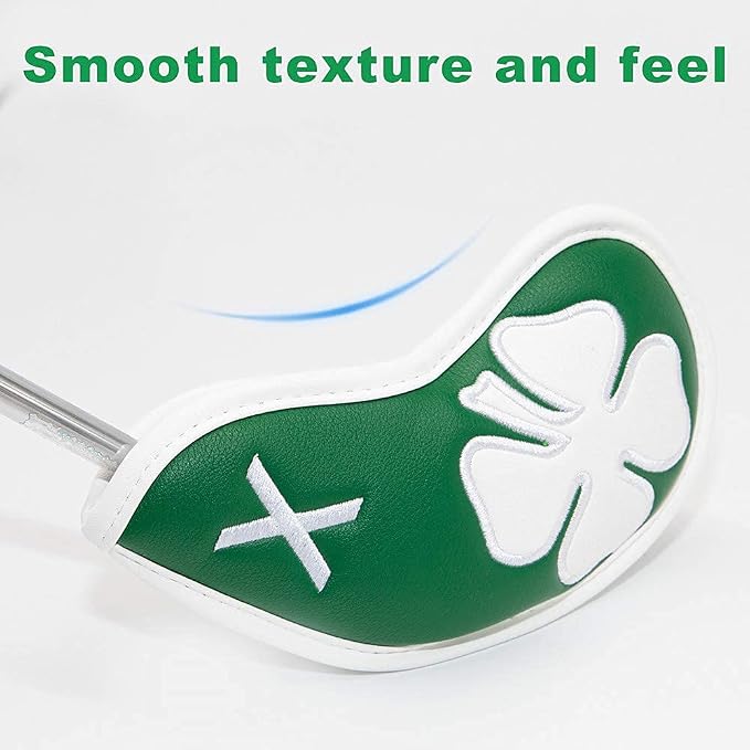 Lucky Clover Golf Iron Club Head Covers Headcovers Set, Designed to fit All - Image 3