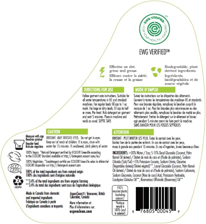 AspenClean Natural Laundry Detergent Eucalyptus & Rosemary - Image 8