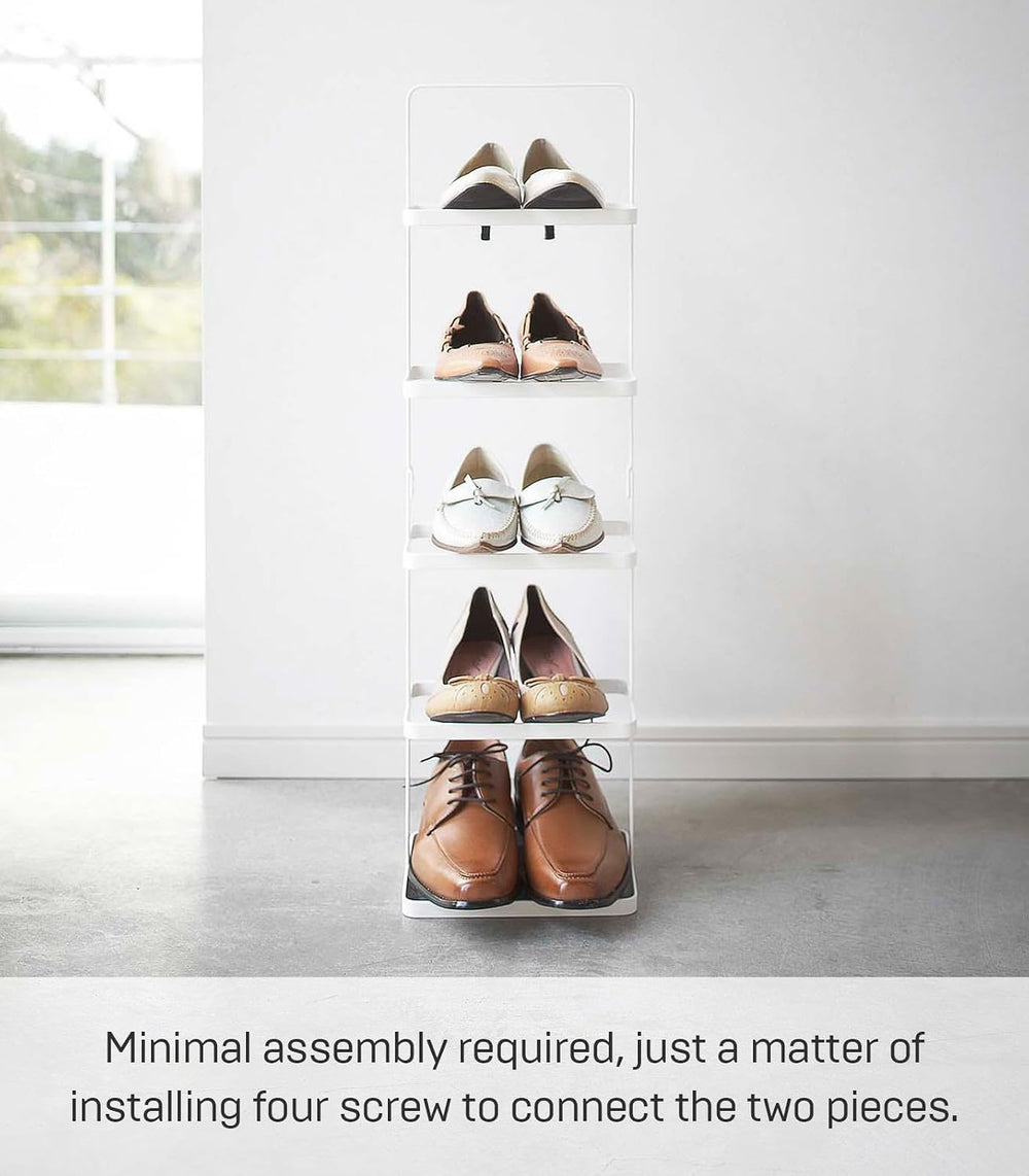 YAMAZAKI Home Tower Compact Modern Metal Shoe Rack - Tall, 31" - Steel -...
