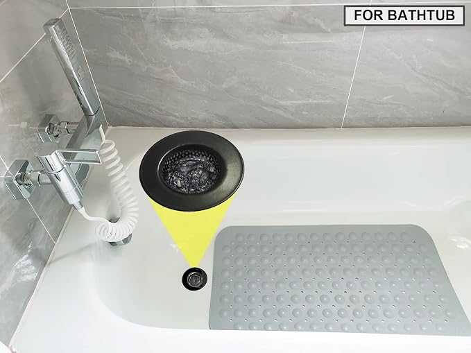 1.75" Bathtub Drain Strainers, Shower Drain Hair Catchers, Stainless Steel - Image 4