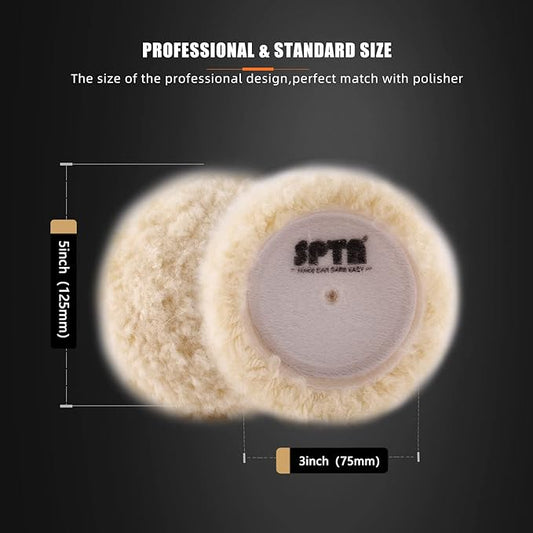 SPTA Wool Polishing Pad, Car Body Repair Buffing - Image 2