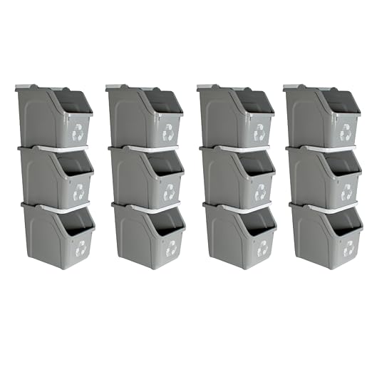 6 Gallon Stackable Recycling Bins by SturdyEssentials