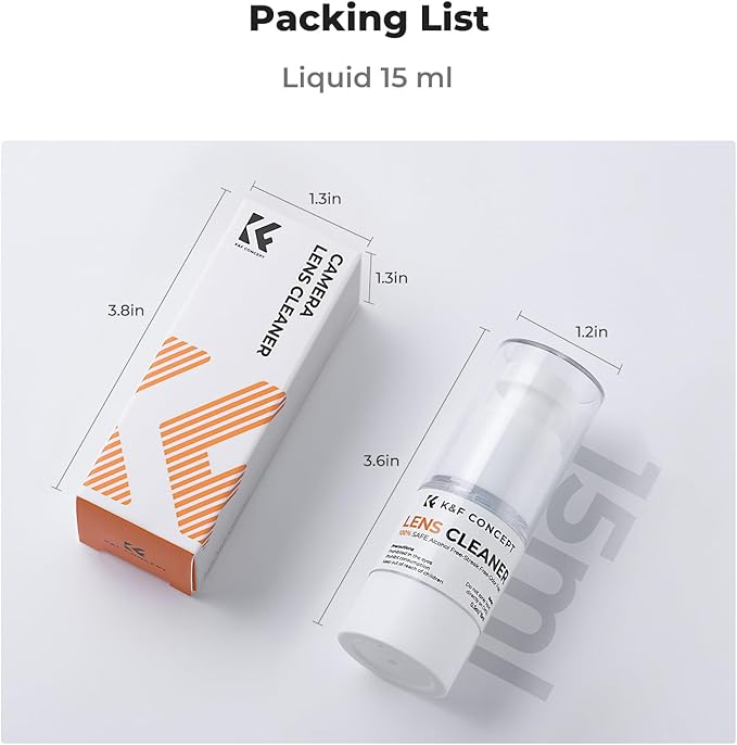 K&F CONCEPT Spray and Microfiber Lens Cleaner Care Kit, Non-Flammable Camera - Image 4